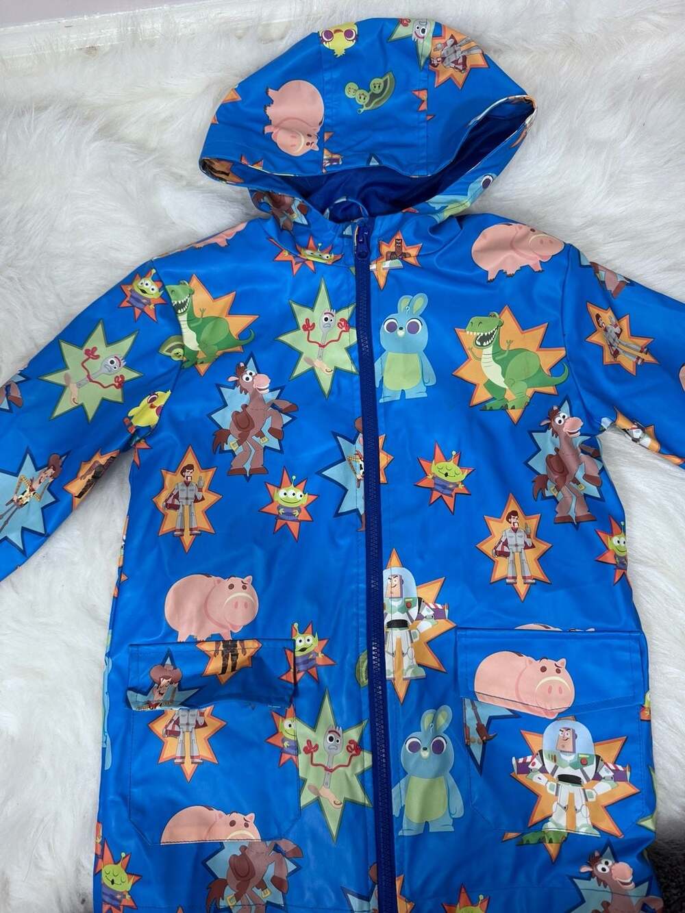 Disney Collection Toy Story Characters Rain Jacket Size 5/6